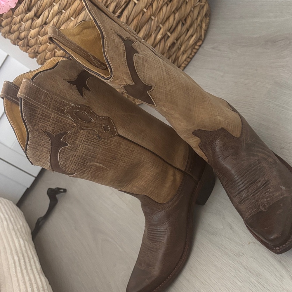Old West cowboy boots real leather!!!